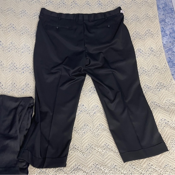 4 Pair GS Perfect Fit 46x28 Work Pants Blue Gray Pleated Front Double Button - Picture 9 of 16